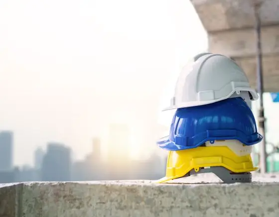 Safety helmet on site